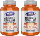 Arginine & Citrulline 500/250mg - 120 Capsules (2 Pack)