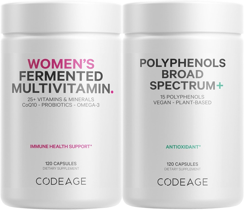 Codeage Imune Support Multivitamine pour les femmes + Antioxydants Bundle