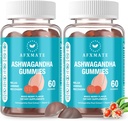 AFXMATE Ashwagandha Gummies & Vitamine D Gummies pour hommes et femmes 120 Compte Supplément Aswangdha (non-OGM, sans sucre et sans gluten)