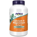 MAINTENANT Aliments suppléments, calcium et magnésium avec vitamine D-3 et zinc, soutient Bone Health*, 120 Softgels