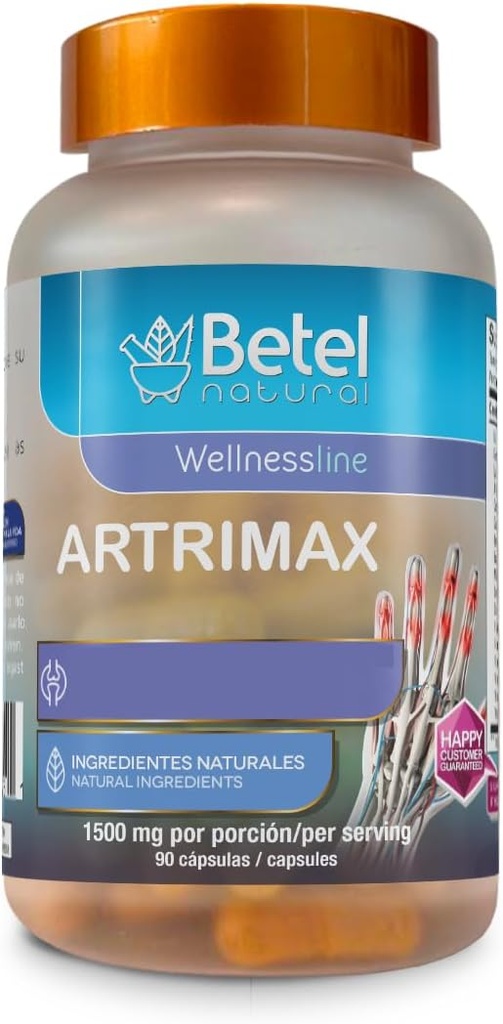 Betel Natural Artrimax Premium Arnica, Curcuma, Glucosamine for Healthy Joints - 90 Capsules