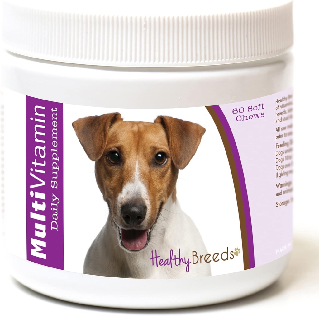 Les races saines Jack Russell Terrier Multi-Vitamine Soft Chews 60 Comte