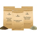 PURE ORIGINAL INGRÉDIENTS Poudre de protéines de pois, Poudre de protéines de soja et poudre de protéines de chanvre, 1 lb Chacun, Soothies & Shakes, Vegan