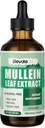 ElevateLife Mullein gouttes pour les poumons - Supplément d'extrait de feuille de Mullein - Lung Detox & Bronchial Cleanse pour les fumeurs - Respiratoire Health Support - 4oz