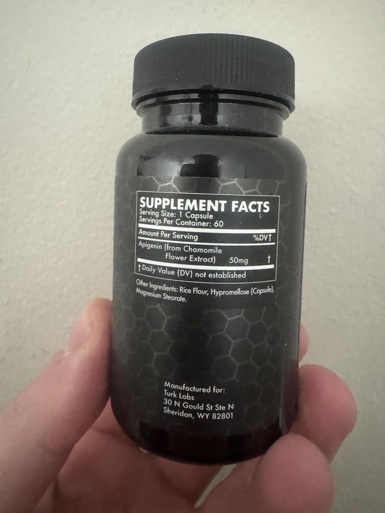 Turk Apigenin - Supplément Bioflavonoïde Naturel - Métabolisme, Calme, Sommeil et Nerve Support - 60 Capsules, 50mg Chaque laboratoire