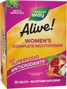 La nature est vivante ! Multivitamine quotidienne complète pour les femmes, soutient le métabolisme énergétique, cheveux, peau et ongles*, B-vitamines, antioxydants super-alimentaires, 50 comprimés (paquetage mai Vary)