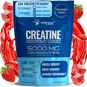 BIEN-ÊTRE LABSRX Gommies créatine 5000mg, 30 portions Gommies monohydratées créatine, créatine parfumée fraise pour hommes - lot de 2