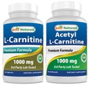 Meilleures naturelles L-Carnitine 1000mg et acétyl L-Carnitine 1000mg