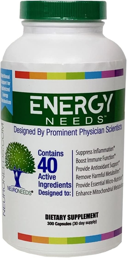 ÉnergieNeeds® 40 Ingrédients actifs Vitamine D, Vitamine B12, zinc, bêta-carotène