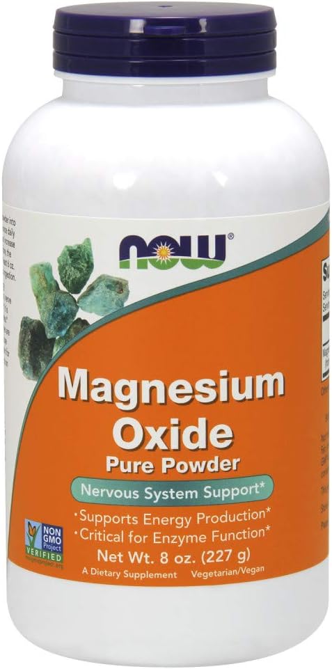 Maintenant poudre d'oxyde de magnésium, 8-Ounce (paquet de 2)