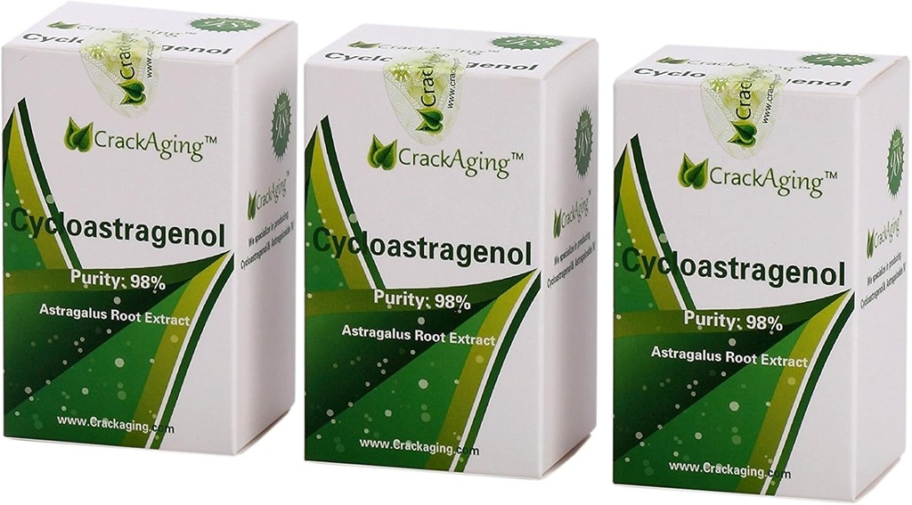 Super-Absorption Cycloastragenol 98% télomére Exclusivité cellulaire Supplément ADN et immunosupport (10mg/cap, 30caps/bouteille, 90capsules dans 3 bouteilles)
