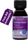 De La Cruz Violet Gentian - Violeta de Genciana 1 % Premiers soins Antiseptiques pour les coupures, éraflures et brûlures, 1 FL OZ