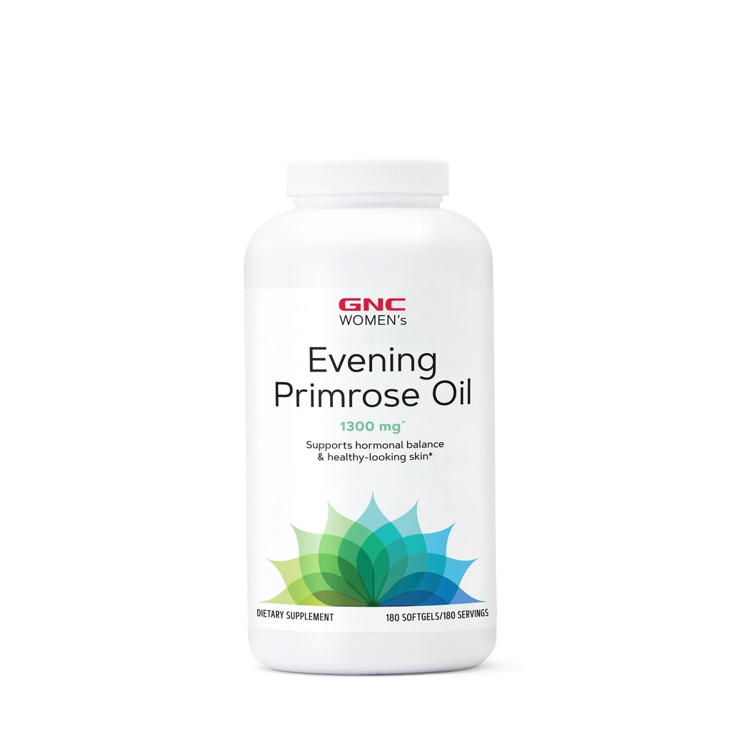 GNC Women's Evening Primrose Oil (EPO) 1300 mg Soutient l'équilibre hormonal, l'immunité, la santé de la peau et du cœur en santé