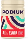 Podium Nutrition, poudre pré-entraînement fuse, slushie Razz bleu, 30 portions, bêta-alanine et caféine pour l'énergie, sans gluten, sans soja, sans lait
