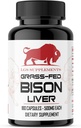 Capsules de foie de bison herbeux soutient la production d'énergie, la désintoxication, la digestion, l'immunité, le fer naturel non-OGM, le supplément de foie séché gelé, 3000mg