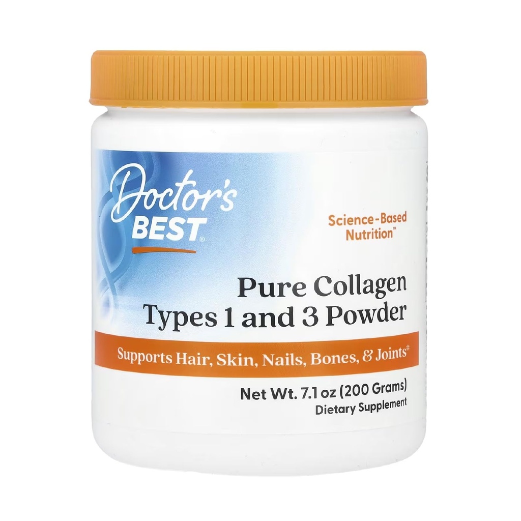 Les meilleurs collagènes purs du docteur, de types 1 et 3, favorisent la santé des cheveux et des ongles de la peau – Soutien des os et des articulations, 7.1 Ounce (paquet de 1)