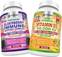 FRESH HEALTHCARE Elderberry Immune Support and Vitamin D3 10,000 IU - Bundle