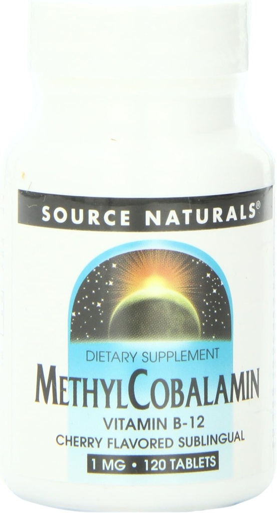 Source Naturelles méthylcobalamine 1mg Vitamine B-12 Saveur de cerise naturelle - 120 Lozenges (paquet de 2)