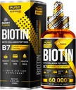 Biotine liquide et collagène gouttes de croissance des cheveux 60 000 mcg - Biotine et supplément de collagène liquide pour les hommes et les femmes - Glowing Skin Support, Healthy Hair & Nail Growth - 2oz