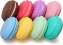 Coolrunner Macaron Case, Mini Macaron Box, Macaron Cute Pill Box, Colorful Macaron Boîte de stockage de bijoux, boîte de stockage de forme Candy Cute Pill Organizer Case Container(8PCS)