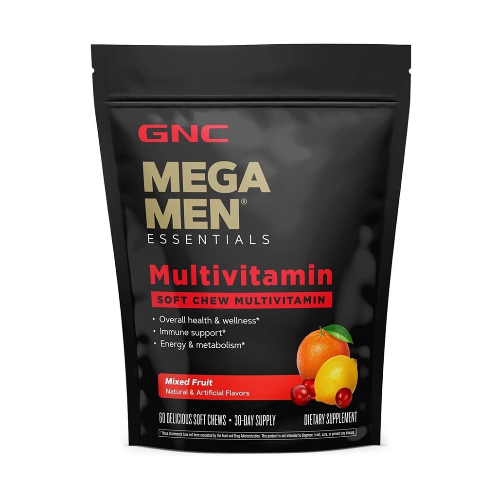 GNC Mega Hommes Soft Chew Multivitamin.