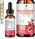 Glucosamine Chondroïtine MSM Liquid Drops-w/ Turmeric Boswellia Quercetin Bromelain-Vegan, Antioxydant Support pour le dos, le genou, les poignées-supplément de soutien conjoint soutient les articulations saines, la mobilité et le cartilage