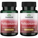 Swanson Policosanol - Le supplément aide à soutenir la santé cardiovasculaire - Toutes les formules naturelles aident la santé et la fonction du coeur - aide à maintenir des niveaux de cholestérol sains (60 capsules, 20mg chacun) 2 Pack