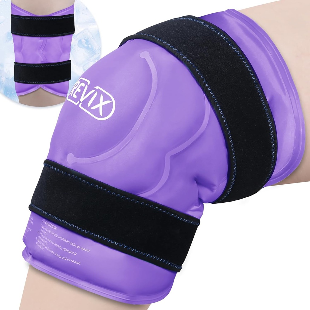 RETIX 20" XXXL Ice Pack pour le mal de genou et la fatigue, Reutilisable Extra Large Cold Packs pour la relaxation, Chirurgie de remplacement de genou, Promouvoir la flexibilité et la mobilité avec la thérapie froide, violet