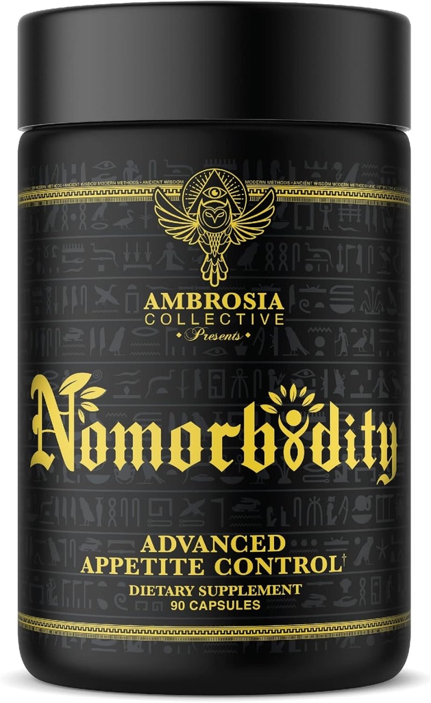 Ambrosia Nomorbidity Advanced Appetite Control & Hunger Management Formule de support contre l'appétit et l'humeur avec KSM-66 Ashwagandha, Garcitrine et Thinogen
