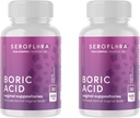 Seroflora Acide borique Suppositoires vaginales 600 mg - pilules d'acide borique pour les femmes - Santé intime pH Balance - soutient le contrôle de l'odeur vaginale (30ct, 2boutilles) Fabriqué aux États-Unis.