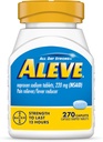 Aleve Pain Reliever & Fever Reducer Naproxen Sodium Caplets, Body Pain Relief, 270 Count
