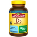 Vitamine D3 2000 UI (50 mcg), supplément de vitamine D pour os, dents, muscles et immunitaires, 250 softgels, 250 jours d'approvisionnement