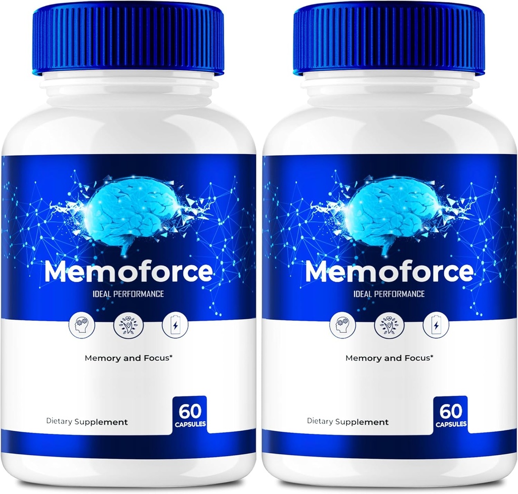 Mémoforce Cerveau, pilules de Mémoforce, Avis de Mémoforce, Supplément de Mémoforce, Capsules de Mémoforce Formule avancée pour la mémoire et le focus - Strengt Maximum - Soutien à la santé du cerveau (2 Pack)
