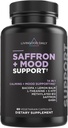 Livingood Daily Mood Supplément de soutien pour les femmes et les hommes, 14-en-1 Formule avec L Theanine, Lemon Baume, GABA, Safran, 5-HTP & B12, Supports Focus & Emotional Wellness, Sans gluten, Vegan, 60 Capsules