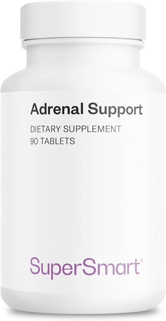 Supersmart - Support adrénal (formule avancée) - avec Rhodiola Rosea, Holy Basil Tulsi, Magnésium - Supplément aux herbes adaptogènes