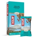 CLIF BARS - Bars énergétiques - Chocolat frais à la menthe - Avec caféine - Fabriqué avec de l'avoine biologique - Alimentation végétale - Végétarien - Kosher (2.4 Barres protéiques d'Once, 12 Nombre) Emballage Mai Varier