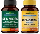 SANDHUHERBALS Sandhu Herbals Sea Moss 16 en 1 Supplément et 4 en 1 Supplément Ashwagandha Supporte la santé immunitaire et le bien-être général