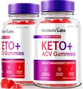 labos de taille - - Metabolix Labs Keto Plus ACV Gummies - Weight Management Support Supplément de vinaigre de cidre de pomme (120 Gummies)