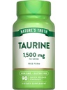 Nature's Truth Taurine Supplement de 1500mg de 90 Capsules Exclusivement sans OGM et sans gluten Acid Amino Supplément