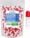 XPRS Nutra Taille 0 Capsules vides - 500 Compte Capsules de gélatine vides - Pills Bricolage Capsule Remplissage - Pure Pilule Gel Caps pour Do-It-Youlf Suppléments (Rouge/Blanc)