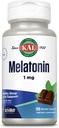 KAL Melatonin 1mg Aide au sommeil, supplément Melatonin soutient la détente calmante et un cycle de sommeil sain, rapide dissolution des ActivMelts, saveur de menthe de chocolat naturel, végétarien, 120 Serv, 120 Micro Tabs