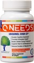 QNeeds® coqh-cf Ubiquinol 100 mg COQ10 Clinically Proven Enhanced Delivery for Maximum Absorption, Enhanced Mitochondrial Support, Antioxidant for Heart Health, 60 Count Softgels
