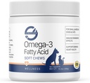Stratford Pharmaceuticals EZ Chew Omega 3 Acide gras Soft Chew Max Strength - Supplément Chien Omega 3 - Soft Chew traite avec de l'huile de poisson pour chiens - petits et moyens chiens - 60 Soft Chews