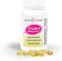 GeriCare Capsules de vitamine E à haute capacité – 400 UI pour le soutien de la peau et de l'immuno, 180mg.