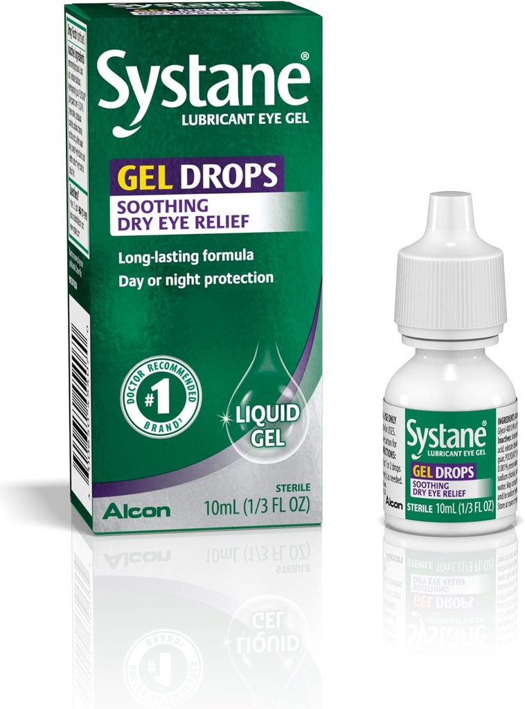 Lubrifiant Systane gouttes de gel oculaire, 10 mL (paquetage mai Vary)