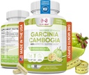 Extrait 100% pur de Garcinia Cambogia avec 95% HCA - Manage Food Cravings - Meilleur bloqueur de glucides pour les femmes et les hommes - Max Strength Garcinia Cambogia Pills Raw Diet Made in USA - 60 Capsules de Veggie