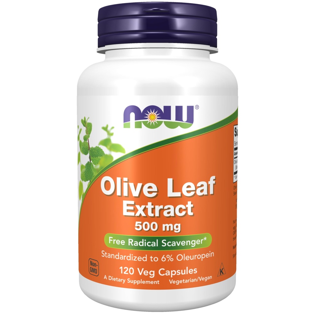 MAINTENANT compléments alimentaires, extrait de feuille d'olive 500 mg, scavenger radical libre*, 120 gélules