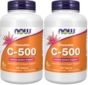 Suppléments, vitamine C-500, protection antioxydante*, jus d'orange, 100 losanges à croquer (paquet de 2)