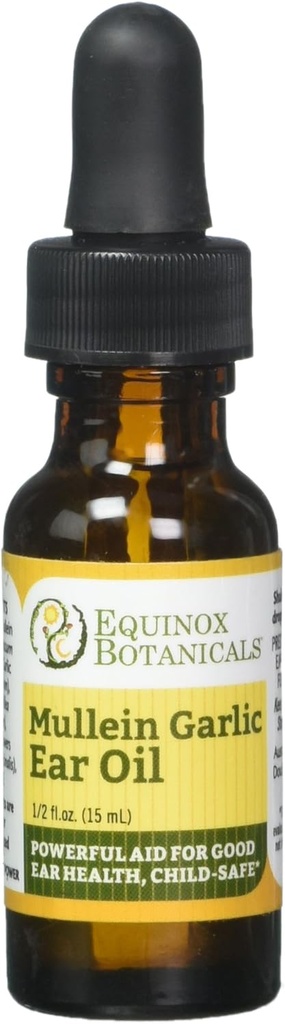 Equinox Botaniques Mullein Huile d'oreille à l'ail .5 oz