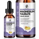 Taurat de magnésium goutte liquide pour la fonction musculaire, Nerve et le soutien de la santé cardiaque, supplément de magnésium haute absorption avec B6, CoQ10, végétalien, non-OGM, sans gluten / sucre ananas aromatisé, 2 Fl Oz